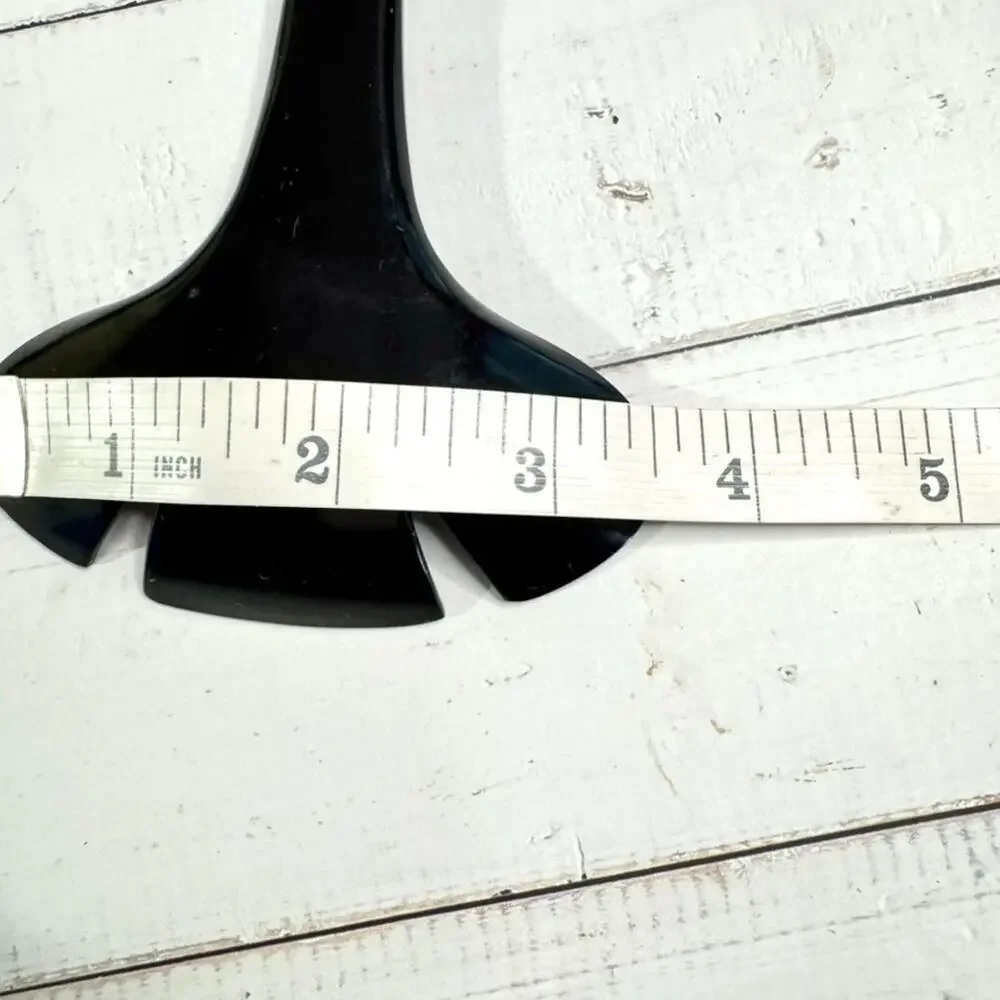 Set of Ikea Salad Tongs Fork & Spoon Serving Utensils Black Plastic 12.5